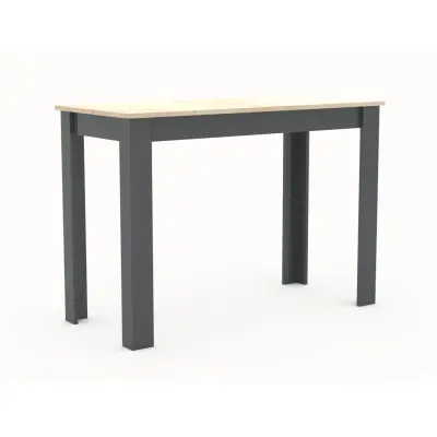 VCM NORDIC Esal 110 matbord, rektangulärt - naturligt och antracitgrå trä (110x50)