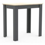 VCM NORDIC Esal 80 matbord, rektangulärt - naturligt och antracitgrått trä (80x50)