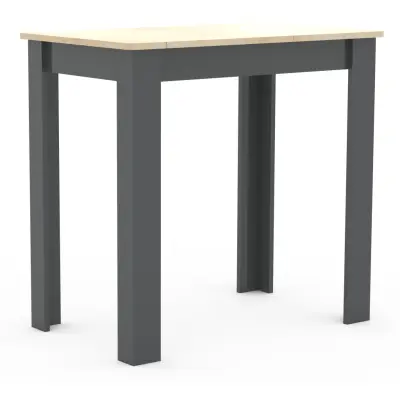 VCM NORDIC Esal 80 matbord, rektangulärt - naturligt och antracitgrått trä (80x50)