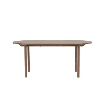 VENTURE DESIGN Andy matbord, ovalt - naturlig MDF och stål (180x75)