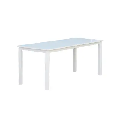 VENTURE DESIGN Backagård Matbord - Vitt Gummiträ