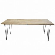 VENTURE DESIGN Bali Matbord - Naturlig Teak och Svart Metall