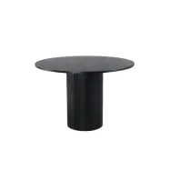 VENTURE DESIGN Bianca matbord, runt - svart faner (Ø110)