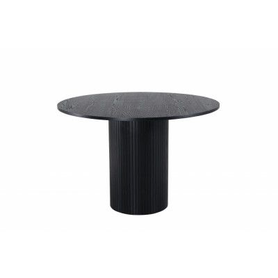 VENTURE DESIGN Bianca matbord, runt - svart faner (Ø110)