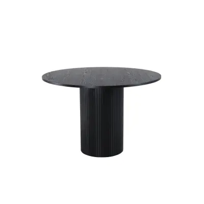 VENTURE DESIGN Bianca matbord, runt - svart faner (Ø110)