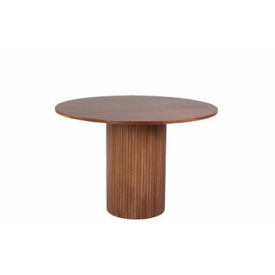 VENTURE DESIGN Bianca matbord, runt - valnötsfärgad faner (Ø110)