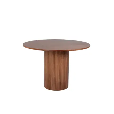 VENTURE DESIGN Bianca matbord, runt - valnötsfärgad faner (Ø110)