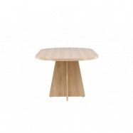 VENTURE DESIGN Bootcut matbord, rektangulärt - vitkalkat 3D-papper MDF (115x230)
