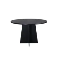 VENTURE DESIGN Bootcut matbord, runt - svart faner (Ø110)