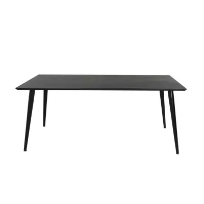 VENTURE DESIGN Dipp Matbord - Svart MDF och Svart Metall (180 x 90 cm)