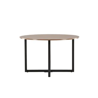 VENTURE DESIGN Durango matbord, runt - valnötsfärgad MDF och svart stål (Ø120)