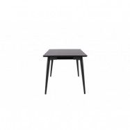 VENTURE DESIGN Ellis matbord, rektangulärt - svart MDF och stål (85x230)