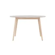 VENTURE DESIGN Flora matbord, runt - vitkalkad faner och gummiträ (Ø120)