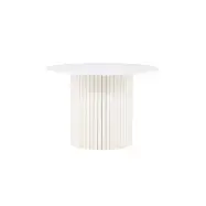 VENTURE DESIGN Härön matbord, runt - vit MDF och stål (Ø110)