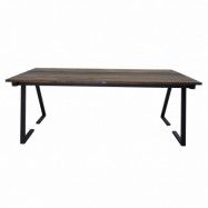 VENTURE DESIGN Jakarta Matbord - Brun Teak och Svart Metall