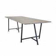 VENTURE DESIGN Jepara Matbord - Grått Trä och Metall (250 x 100 cm)