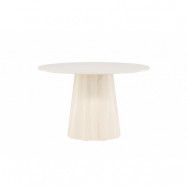 VENTURE DESIGN Lanzo matbord, runt - vitkalkad MDF (Ø120)