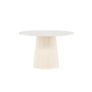 VENTURE DESIGN Lanzo matbord, runt - vitkalkad MDF (Ø120)