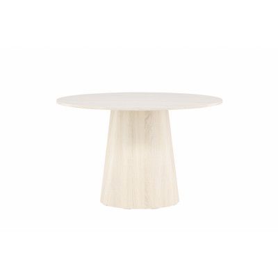 VENTURE DESIGN Lanzo matbord, runt - vitkalkad MDF (Ø120)