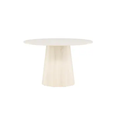 VENTURE DESIGN Lanzo matbord, runt - vitkalkad MDF (Ø120)