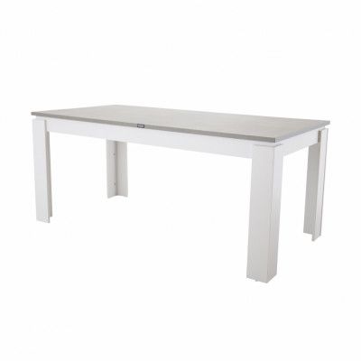 VENTURE DESIGN Lind Matbord - Cementgrå Melamin och Vitt Trä