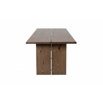 VENTURE DESIGN Logger Matbord, med Utdragsfunktion - Rökt Spånskiva och Ek (210 x 100 cm)