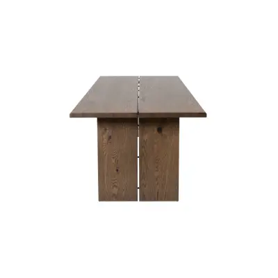 VENTURE DESIGN Logger Matbord, med Utdragsfunktion - Rökt Spånskiva och Ek (210 x 100 cm)