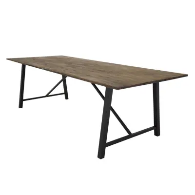 VENTURE DESIGN Malang Matbord - Brunt Papper MDF och Metall (250 x 100 cm)