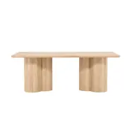 VENTURE DESIGN Olivia matbord, rektangulärt - vitkalkad MDF (100x210)