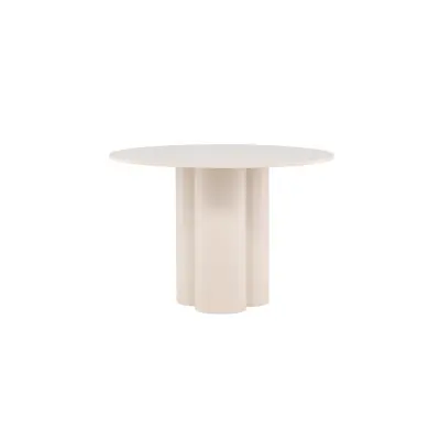 VENTURE DESIGN Olivia matbord, runt - beige MDF (Ø110)
