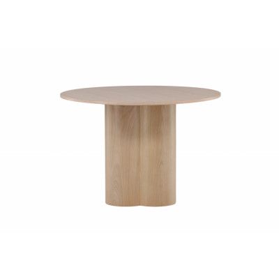 VENTURE DESIGN Olivia matbord, runt - vitkalkad faner (Ø110)