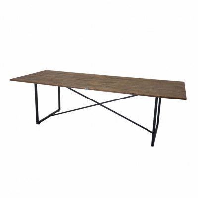 VENTURE DESIGN Padang Matbord - Brun Teak och Metall (250 x 100 cm)