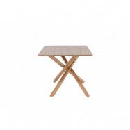 VENTURE DESIGN Piazza matbord, rektangulärt - mocca MDF och stål (90x180)