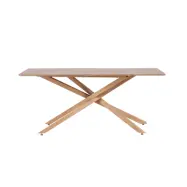 VENTURE DESIGN Piazza matbord, rektangulärt - mocca MDF och stål (90x180)