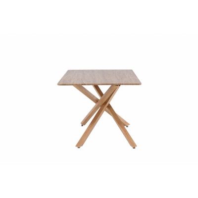 VENTURE DESIGN Piazza matbord, rektangulärt - mocca MDF och stål (90x180)