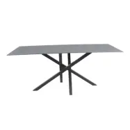 VENTURE DESIGN Piazza Matbord - Svart Sprayglas och Metall