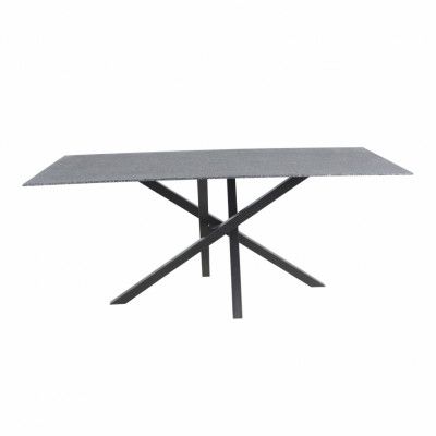 VENTURE DESIGN Piazza Matbord - Svart Sprayglas och Metall