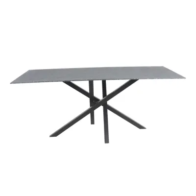 VENTURE DESIGN Piazza Matbord - Svart Sprayglas och Metall