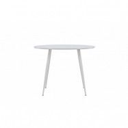 VENTURE DESIGN Plaza matbord, runt - grå MDF och stål (Ø100)
