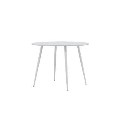 VENTURE DESIGN Plaza matbord, runt - grå MDF och stål (Ø100)