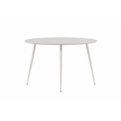 VENTURE DESIGN Plaza matbord, runt - beige MDF och stål (Ø120)