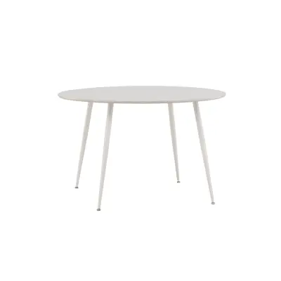 VENTURE DESIGN Plaza matbord, runt - beige MDF och stål (Ø120)