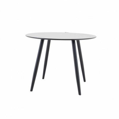 VENTURE DESIGN Plaza Matbord - Svart MDF och Metall (Ø 100 cm)