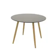 VENTURE DESIGN Plaza Matbord - Svart MDF och Naturlig Metall