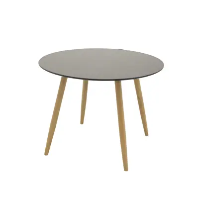 VENTURE DESIGN Plaza Matbord - Svart MDF och Naturlig Metall