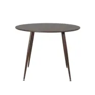 VENTURE DESIGN Plaza Matbord - Valnötsfolie MDF och Valnötsfolie Metall (Ø 100 cm)