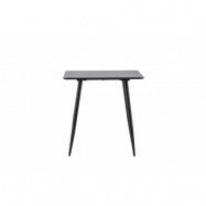 VENTURE DESIGN Polar matbord, fyrkantigt - svart MDF och stål (75x75)