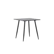 VENTURE DESIGN Polar matbord, fyrkantigt - svart MDF och stål (75x75)