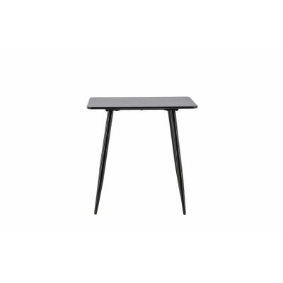 VENTURE DESIGN Polar matbord, fyrkantigt - svart MDF och stål (75x75)