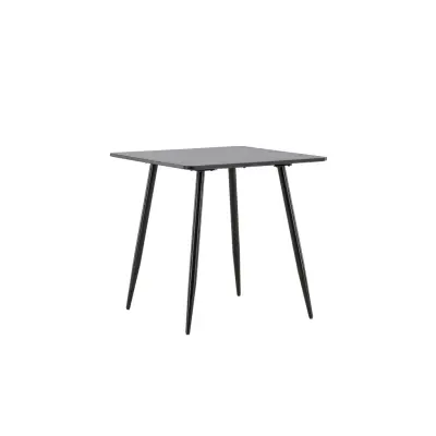 VENTURE DESIGN Polar matbord, fyrkantigt - svart MDF och stål (75x75)